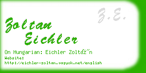 zoltan eichler business card